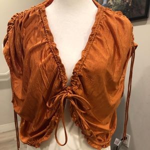 Sleeveless silk cardigan Zara sz M